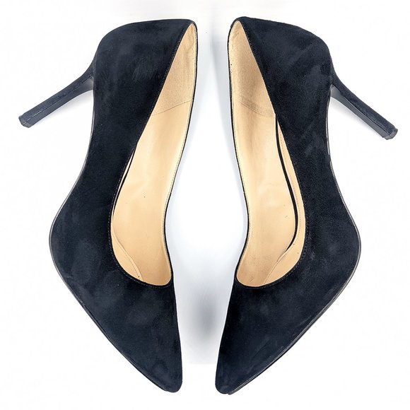 Nine West Shoes - Nine West Emmala Pointy Toe Pump Black Suede 12